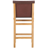 Safavieh Arian  Counter Stool Cognac / Natural 18.5" x 20.9" x 39.8"