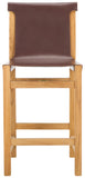 Safavieh Arian  Counter Stool Cognac / Natural 18.5" x 20.9" x 39.8"