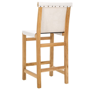 Safavieh Arian  Counter Stool White / Natural 18.5" x 20.9" x 39.8"
