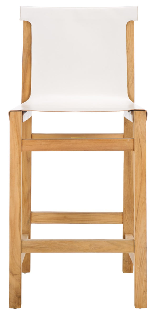 Safavieh Arian  Counter Stool White / Natural 18.5" x 20.9" x 39.8"
