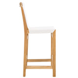 Safavieh Arian  Counter Stool White / Natural 18.5" x 20.9" x 39.8"