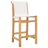 Safavieh Arian  Counter Stool White / Natural 18.5" x 20.9" x 39.8"