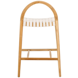 Safavieh Rhyan Counter Stool White / Natural 20.5" x 20.1" x 35.4"