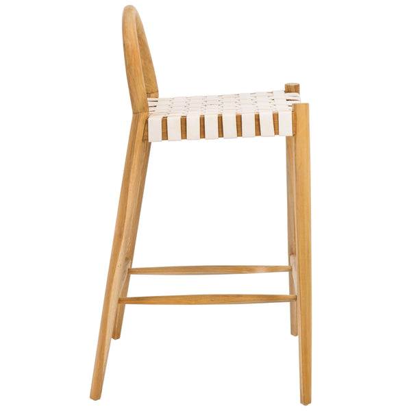 Safavieh Rhyan Counter Stool White / Natural 20.5" x 20.1" x 35.4"