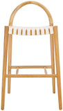 Safavieh Rhyan Bar Stool White / Natural 20.5" x 20.1" x 39.4"