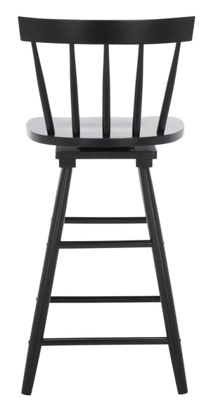 Safavieh Tage Swivel Counter Stool – Modern Farmhouse Charm With 360° Swivel Seat For Stylish Comfort Black BST1400A