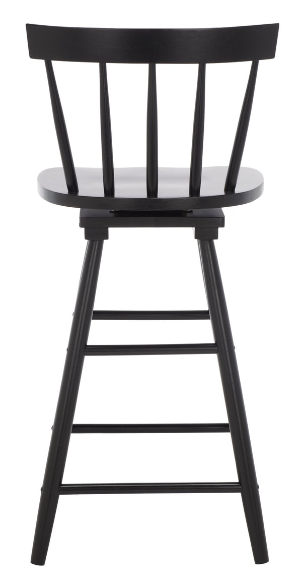 Safavieh Tage Swivel Counter Stool – Modern Farmhouse Charm With 360° Swivel Seat For Stylish Comfort Black BST1400A