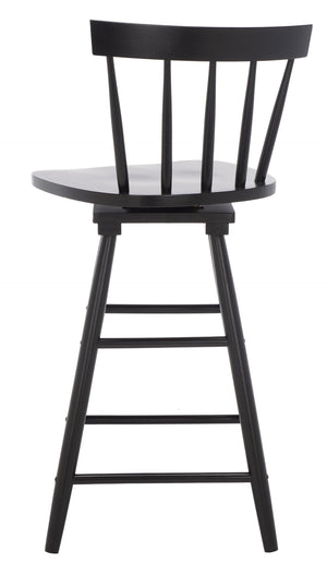 Safavieh Tage Swivel Counter Stool – Modern Farmhouse Charm With 360° Swivel Seat For Stylish Comfort Black BST1400A