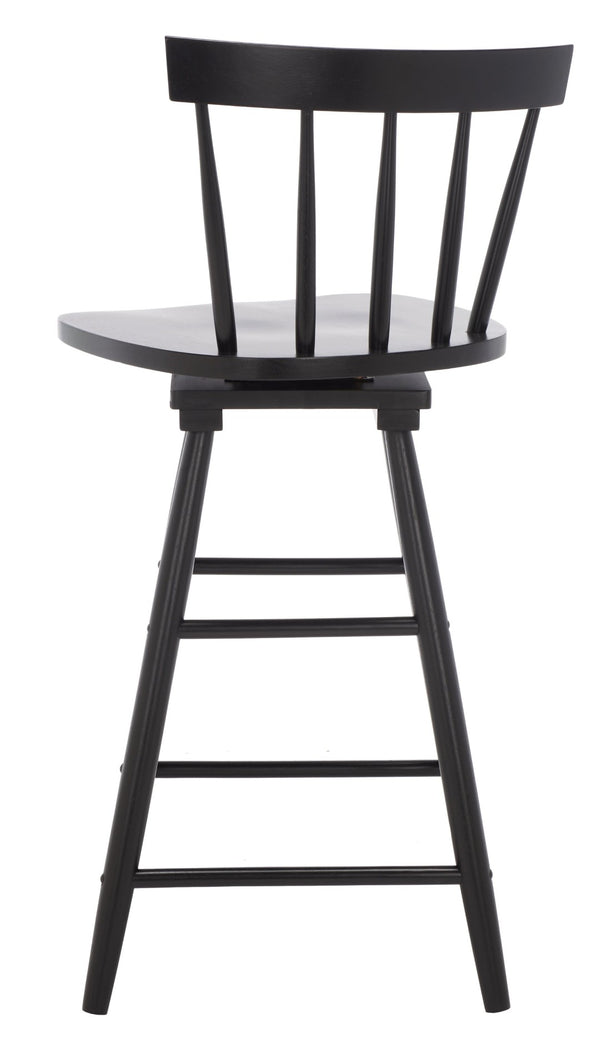 Safavieh Tage Swivel Counter Stool – Modern Farmhouse Charm With 360° Swivel Seat For Stylish Comfort Black BST1400A