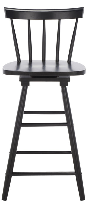 Safavieh Tage Swivel Counter Stool – Modern Farmhouse Charm With 360° Swivel Seat For Stylish Comfort Black BST1400A