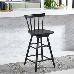 Safavieh Tage Swivel Counter Stool – Modern Farmhouse Charm With 360° Swivel Seat For Stylish Comfort Black BST1400A