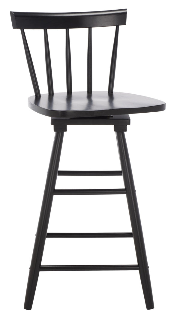 Safavieh Tage Swivel Counter Stool – Modern Farmhouse Charm With 360° Swivel Seat For Stylish Comfort Black BST1400A