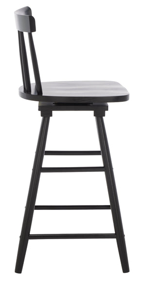 Safavieh Tage Swivel Counter Stool – Modern Farmhouse Charm With 360° Swivel Seat For Stylish Comfort Black BST1400A