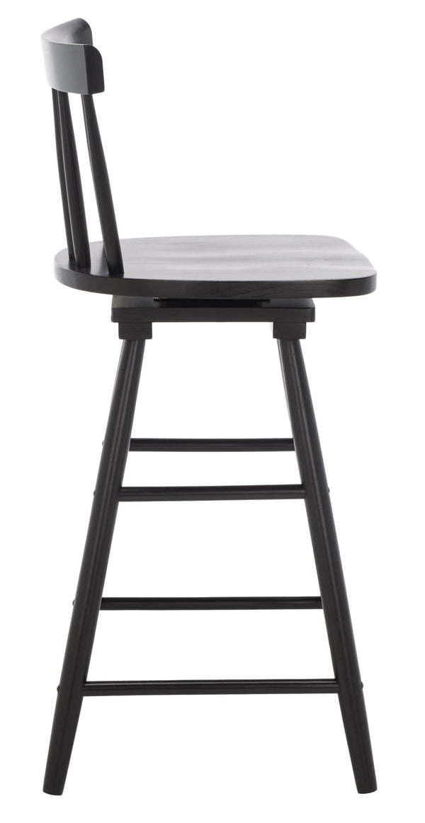 Safavieh Tage Swivel Counter Stool – Modern Farmhouse Charm With 360° Swivel Seat For Stylish Comfort Black BST1400A