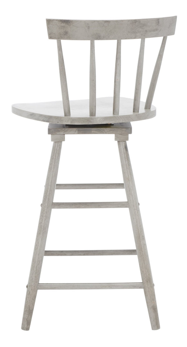 Safavieh Tage Swivel Counter Stool – Modern Farmhouse Charm With 360° Swivel Seat For Stylish Comfort Grey BST1400B