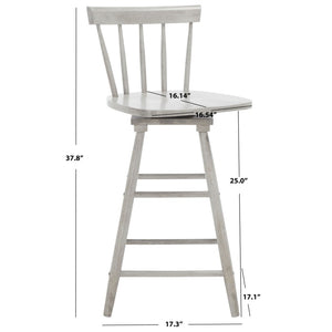Safavieh Tage Swivel Counter Stool – Modern Farmhouse Charm With 360° Swivel Seat For Stylish Comfort Grey BST1400B