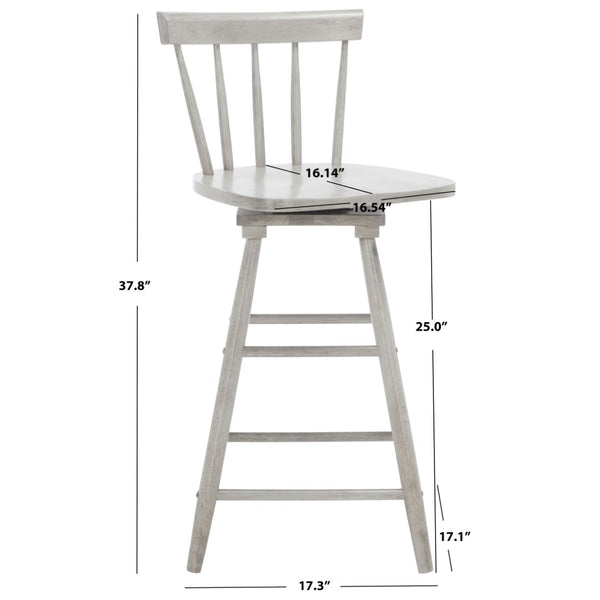 Safavieh Tage Swivel Counter Stool – Modern Farmhouse Charm With 360° Swivel Seat For Stylish Comfort Grey BST1400B