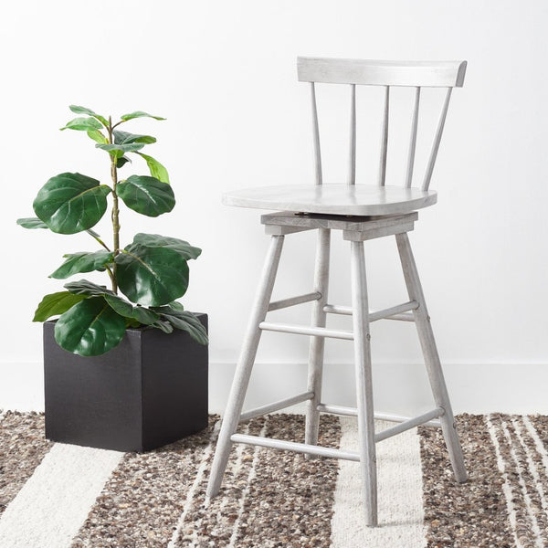Safavieh Tage Swivel Counter Stool – Modern Farmhouse Charm With 360° Swivel Seat For Stylish Comfort Grey BST1400B