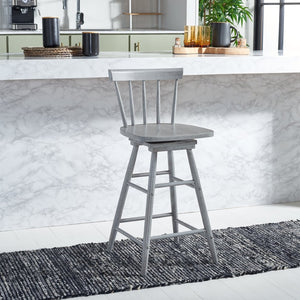 Safavieh Tage Swivel Counter Stool – Modern Farmhouse Charm With 360° Swivel Seat For Stylish Comfort Grey BST1400B