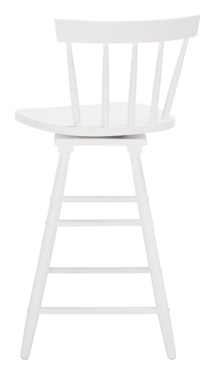 Safavieh Tage Swivel Counter Stool – Modern Farmhouse Charm With 360° Swivel Seat For Stylish Comfort White BST1400C