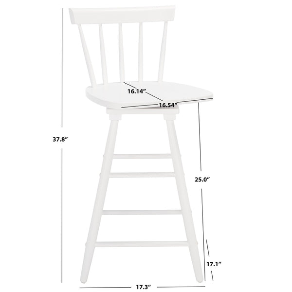 Safavieh Tage Swivel Counter Stool – Modern Farmhouse Charm With 360° Swivel Seat For Stylish Comfort White BST1400C
