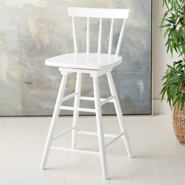 Safavieh Tage Swivel Counter Stool – Modern Farmhouse Charm With 360° Swivel Seat For Stylish Comfort White BST1400C