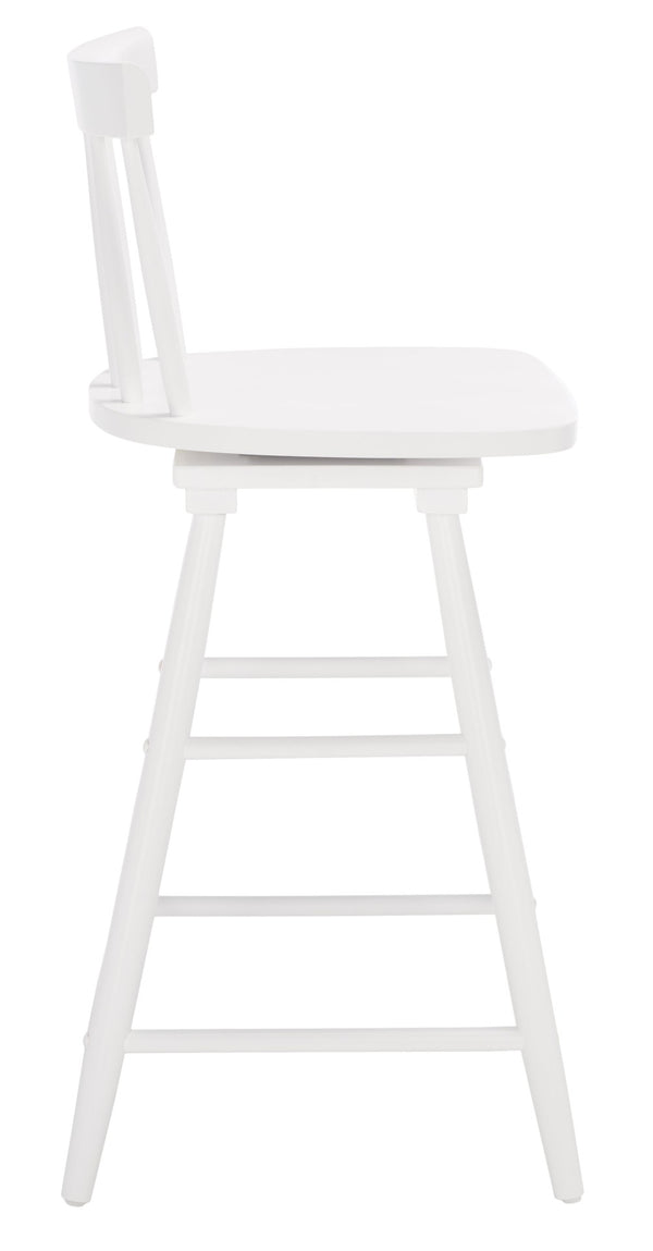 Safavieh Tage Swivel Counter Stool – Modern Farmhouse Charm With 360° Swivel Seat For Stylish Comfort White BST1400C