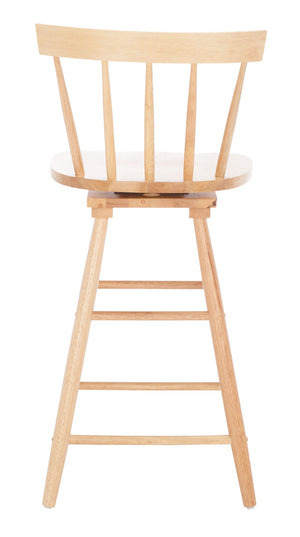 Safavieh Tage Swivel Counter Stool – Modern Farmhouse Charm With 360° Swivel Seat For Stylish Comfort Natural BST1400D