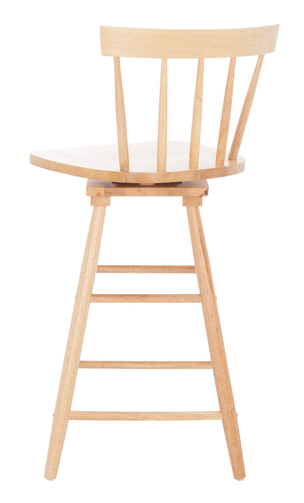 Safavieh Tage Swivel Counter Stool – Modern Farmhouse Charm With 360° Swivel Seat For Stylish Comfort Natural BST1400D