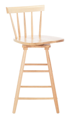 Safavieh Tage Swivel Counter Stool – Modern Farmhouse Charm With 360° Swivel Seat For Stylish Comfort Natural BST1400D