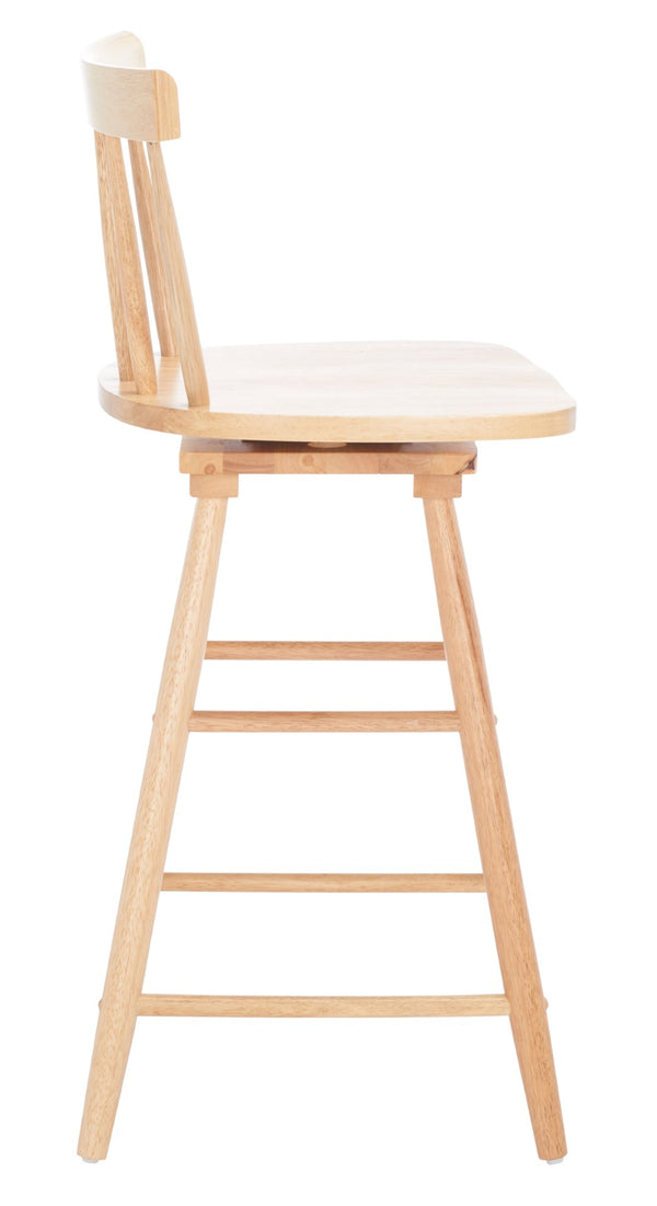 Safavieh Tage Swivel Counter Stool – Modern Farmhouse Charm With 360° Swivel Seat For Stylish Comfort Natural BST1400D