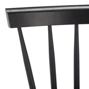 Safavieh Tally Wood Counter Stool - Modern Farmhouse Design With Timeless Windsor Style For Your Kitchen Bar Black BST1401A