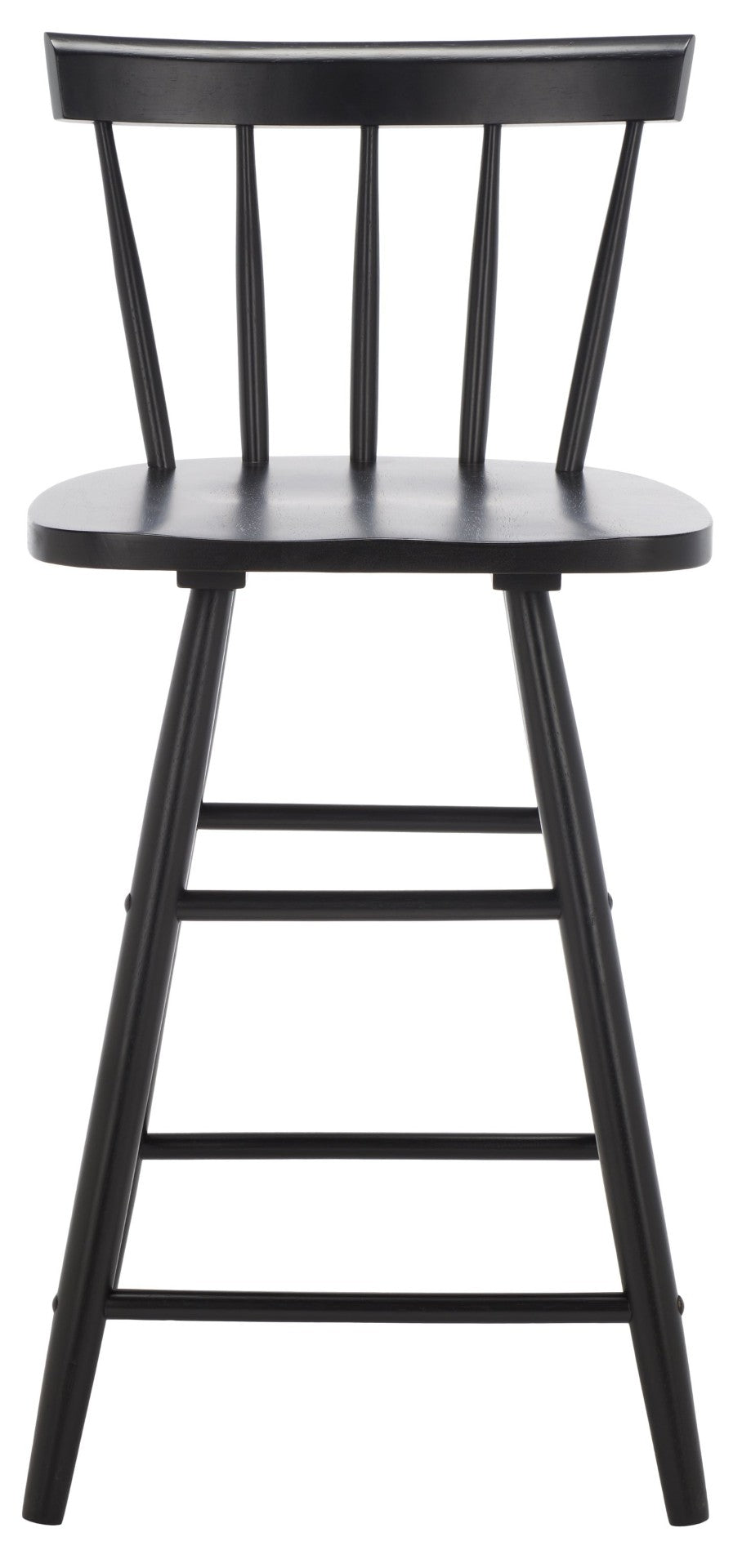 Safavieh Tally Wood Counter Stool - Modern Farmhouse Design With Timeless Windsor Style For Your Kitchen Bar Black BST1401A