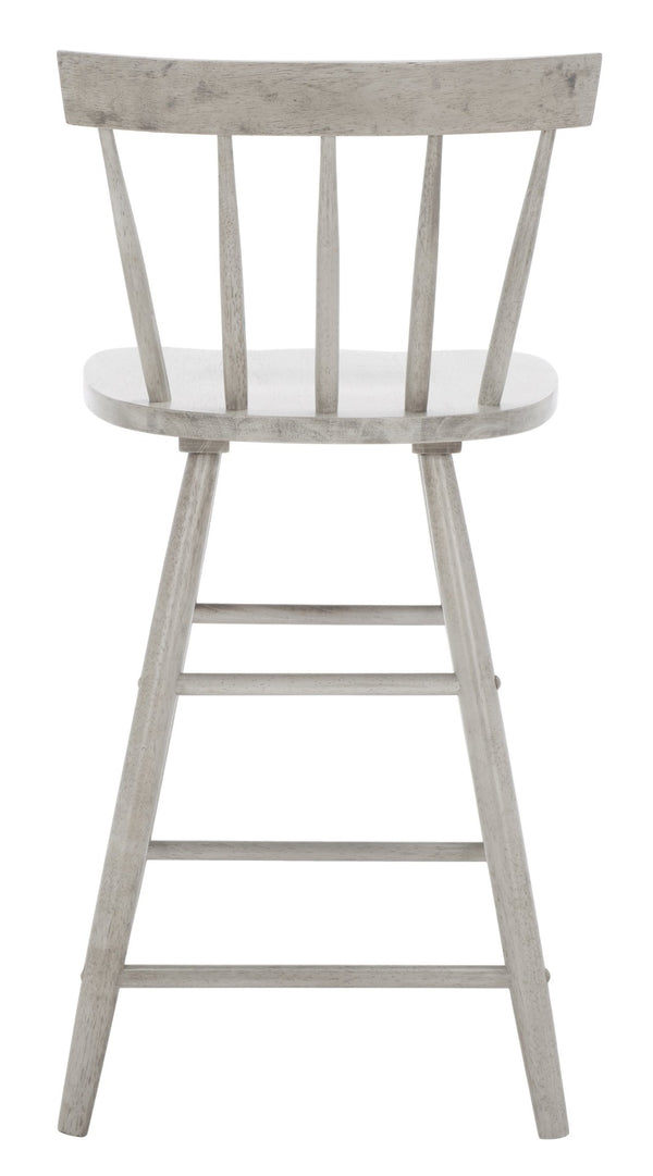 Safavieh Tally Wood Counter Stool - Modern Farmhouse Design With Timeless Windsor Style For Your Kitchen Bar Grey BST1401B