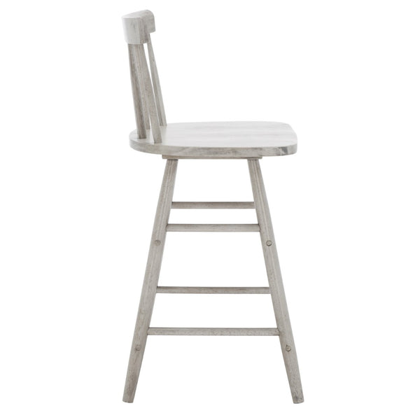 Safavieh Tally Wood Counter Stool - Modern Farmhouse Design With Timeless Windsor Style For Your Kitchen Bar Grey BST1401B