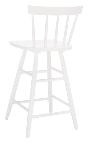 Safavieh Tally Wood Counter Stool - Modern Farmhouse Design With Timeless Windsor Style For Your Kitchen Bar White BST1401C