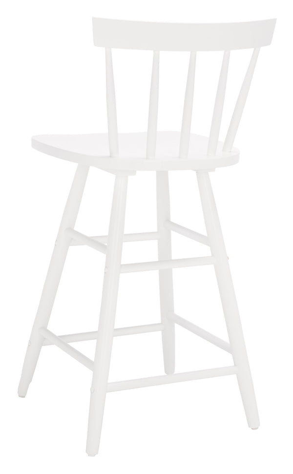 Safavieh Tally Wood Counter Stool - Modern Farmhouse Design With Timeless Windsor Style For Your Kitchen Bar White BST1401C