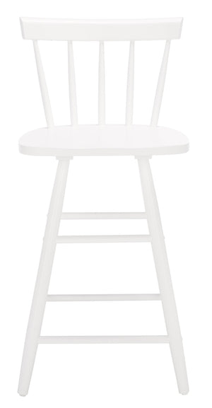 Safavieh Tally Wood Counter Stool - Modern Farmhouse Design With Timeless Windsor Style For Your Kitchen Bar White BST1401C