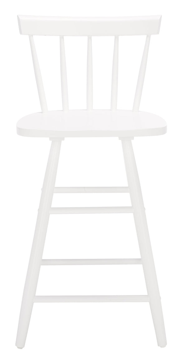 Safavieh Tally Wood Counter Stool - Modern Farmhouse Design With Timeless Windsor Style For Your Kitchen Bar White BST1401C
