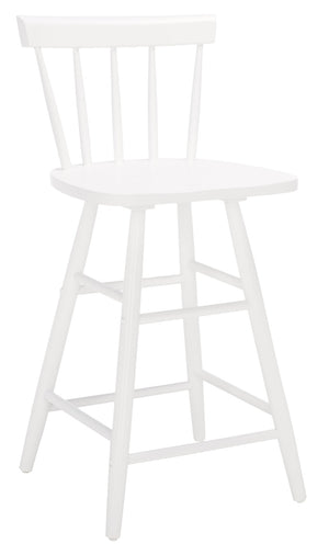 Safavieh Tally Wood Counter Stool - Modern Farmhouse Design With Timeless Windsor Style For Your Kitchen Bar White BST1401C