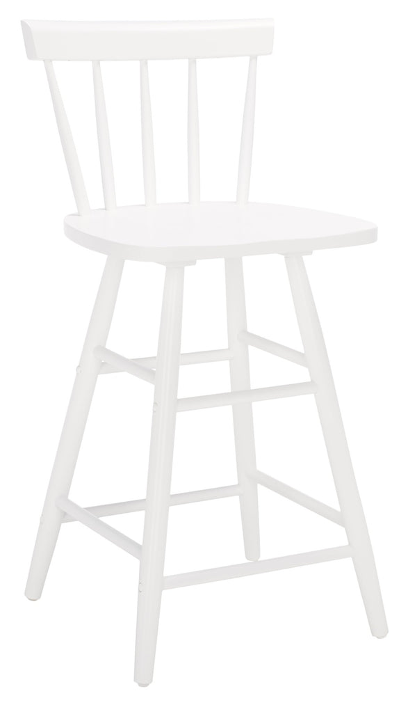 Safavieh Tally Wood Counter Stool - Modern Farmhouse Design With Timeless Windsor Style For Your Kitchen Bar White BST1401C