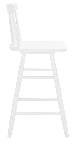 Safavieh Tally Wood Counter Stool - Modern Farmhouse Design With Timeless Windsor Style For Your Kitchen Bar White BST1401C