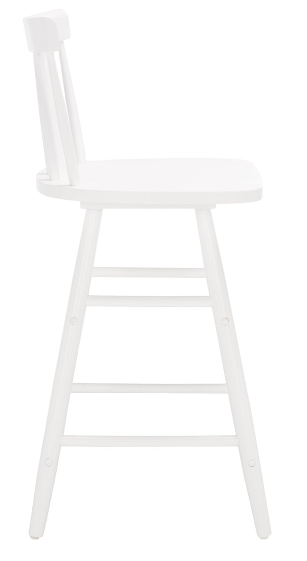 Safavieh Tally Wood Counter Stool - Modern Farmhouse Design With Timeless Windsor Style For Your Kitchen Bar White BST1401C