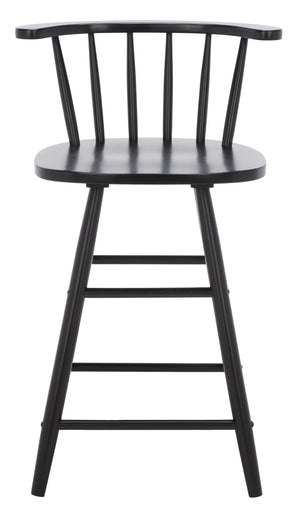Safavieh Jay Counter Stool - Rustic-Chic Farmhouse Design For Timeless Dining Spaces With Durable Comfort Black BST1403A