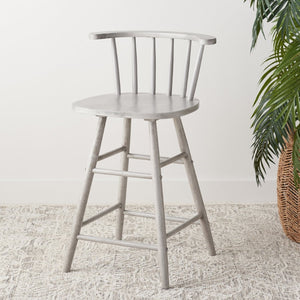 Safavieh Jay Counter Stool - Rustic-Chic Farmhouse Design For Timeless Dining Spaces With Durable Comfort Grey BST1403B