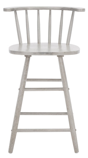 Safavieh Jay Counter Stool - Rustic-Chic Farmhouse Design For Timeless Dining Spaces With Durable Comfort Grey BST1403B