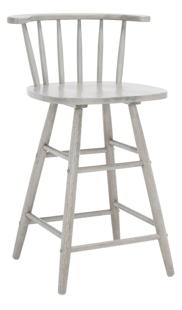 Safavieh Jay Counter Stool - Rustic-Chic Farmhouse Design For Timeless Dining Spaces With Durable Comfort Grey BST1403B