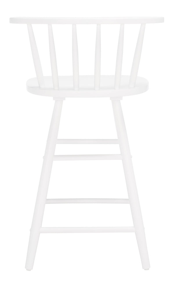 Safavieh Jay Counter Stool - Rustic-Chic Farmhouse Design For Timeless Dining Spaces With Durable Comfort White BST1403C
