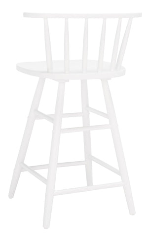 Safavieh Jay Counter Stool - Rustic-Chic Farmhouse Design For Timeless Dining Spaces With Durable Comfort White BST1403C