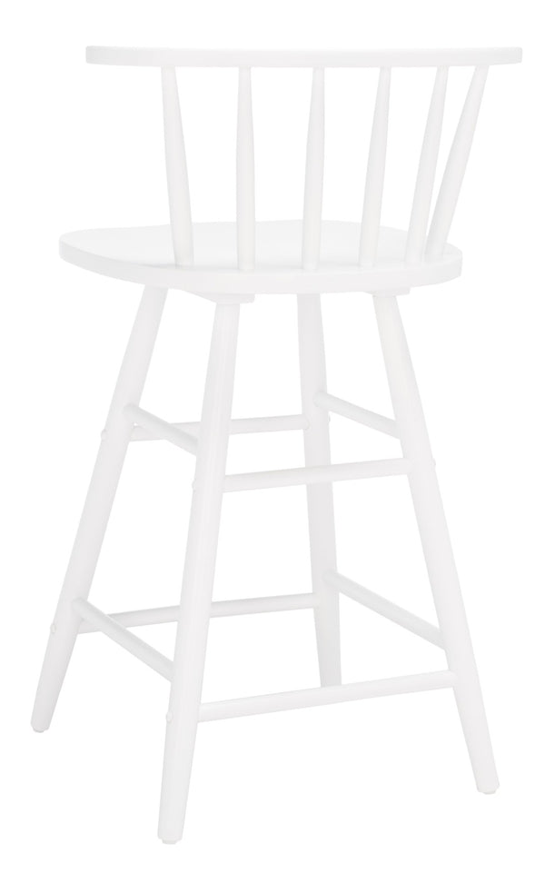 Safavieh Jay Counter Stool - Rustic-Chic Farmhouse Design For Timeless Dining Spaces With Durable Comfort White BST1403C
